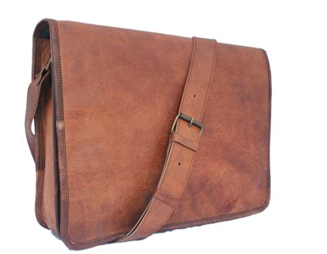 brown fake leather messenger bag|vintage brown leather messenger bag.